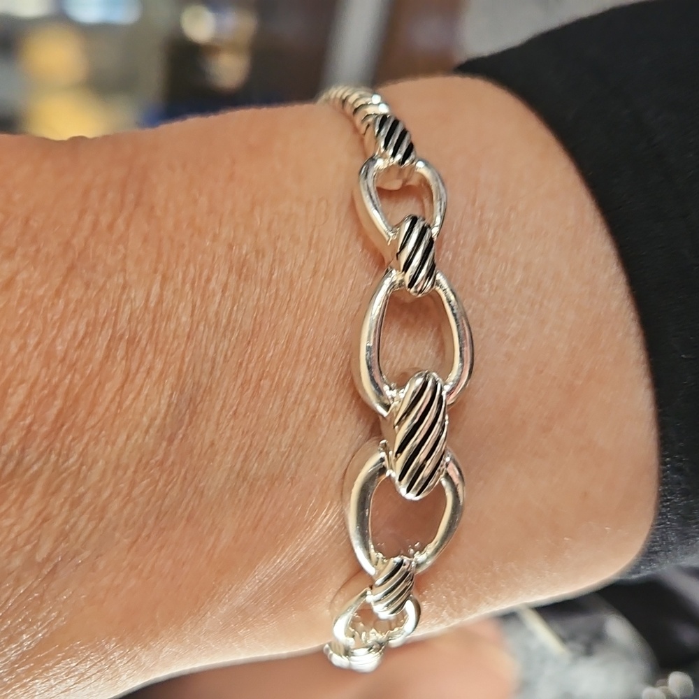 Napier Silver and Black Bracelet
